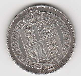 1889 Victoria United Kingdom 1 Silver shilling,