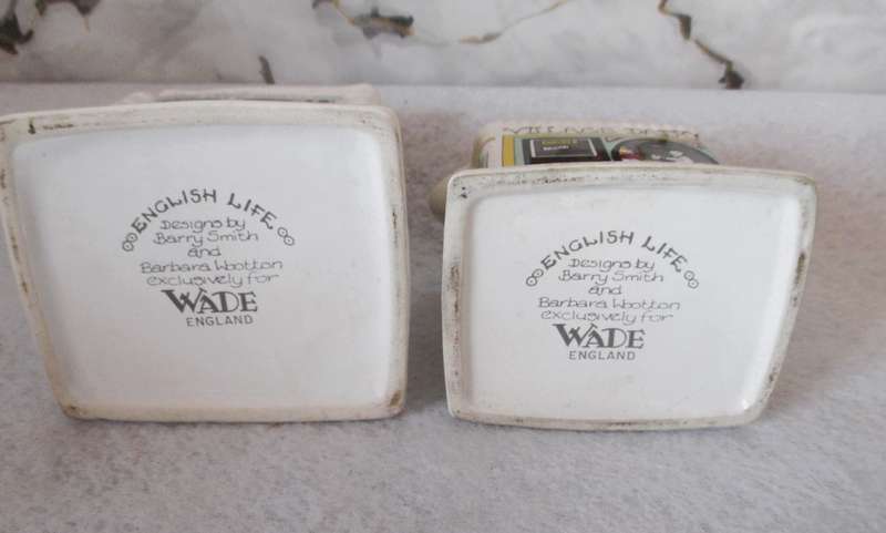 Wade England English Life Sweet Shop Sugar Bowl & Village Dairy Cream Pitcher. See Photo for scale.