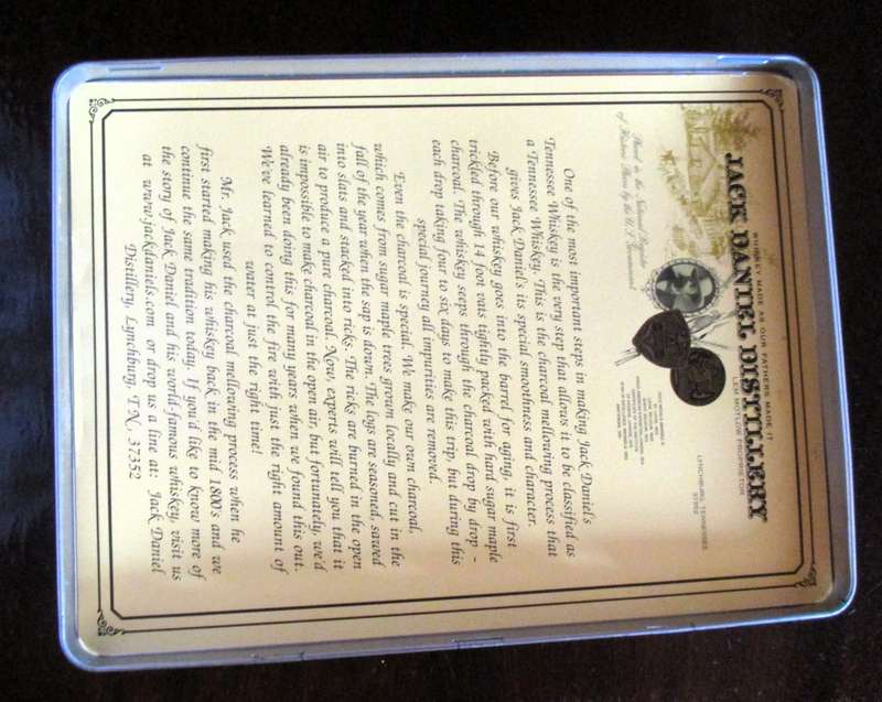 Jack Daniels Label Metal Tin. 28 x 20 x10cm Made in USA.