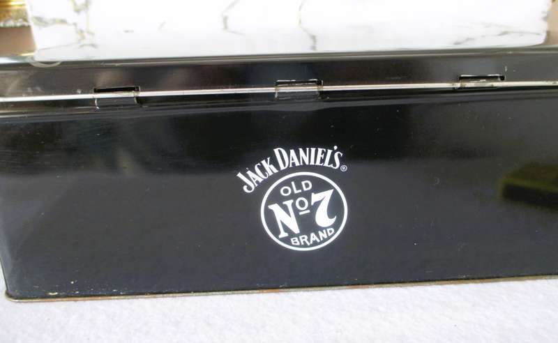 Jack Daniels Label Metal Tin. 28 x 20 x10cm Made in USA.