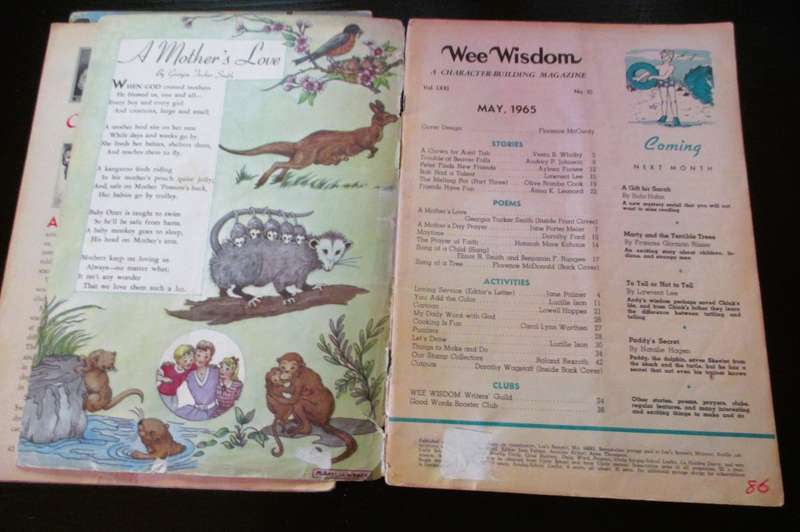 Lot Of 3 Vintage Wee Wisdom Childrens Magazine 1965.