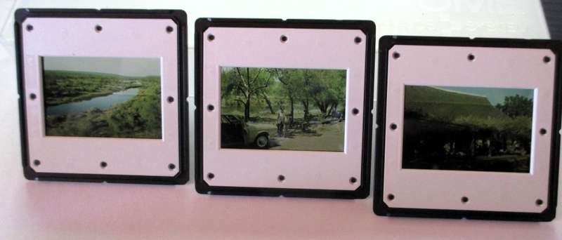 Vintage Agfachrome holder with 33 Color, Easy-Edit 35mm Photo Slides.