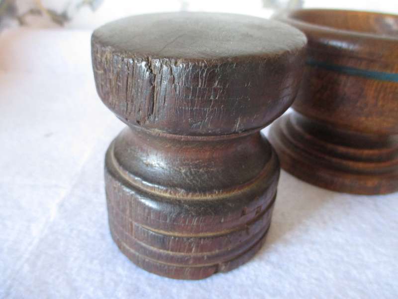 Lot of three Vintage Wooden Tobacco stand items. As per photo.