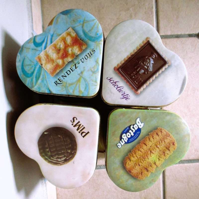 RARE Cookie tins by LU, Lefèvre-Utile. Vintage French biscuits container-tin, Kitchen Retro Vintage.
