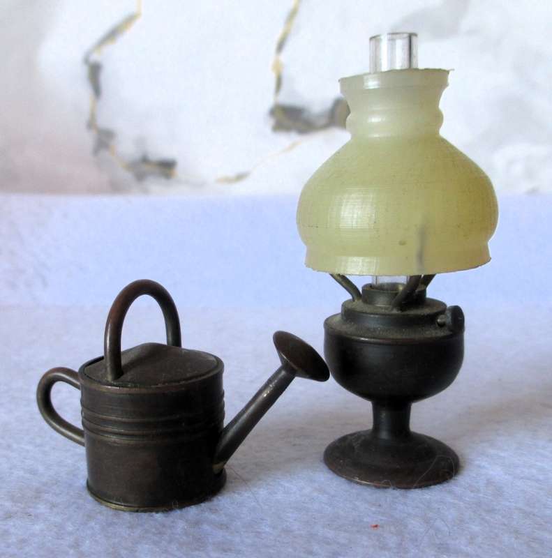 Lot of two Brass Temptation miniatures for Printers Tray