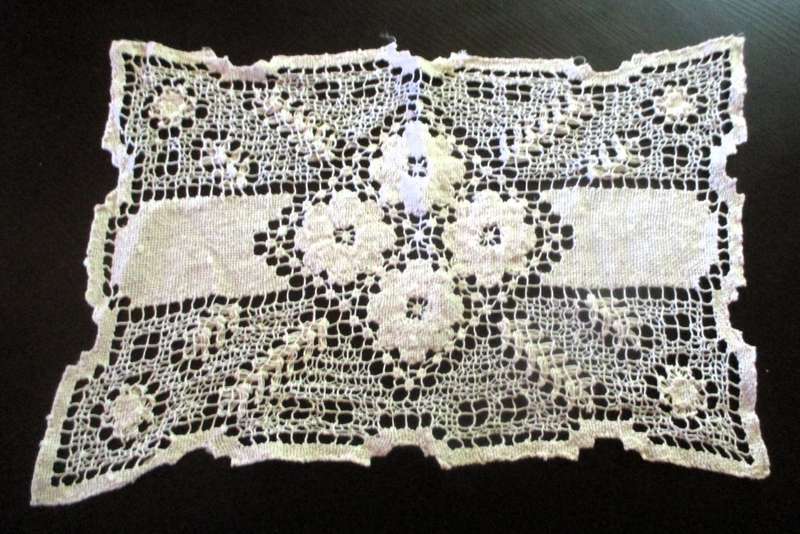 Antique Beige Handmade Tea Tray Placemat. 37x27cm. As per photo.