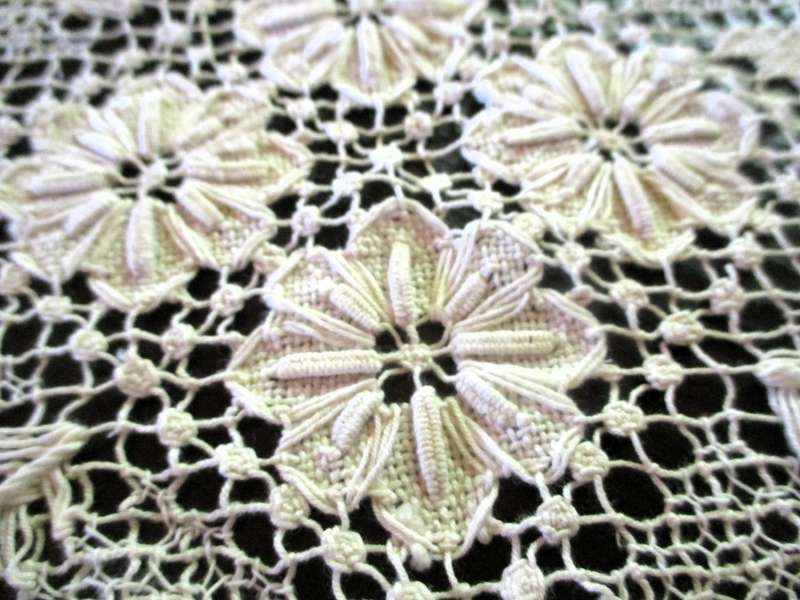 Antique Beige Handmade Tea Tray Placemat. 37x27cm. As per photo.