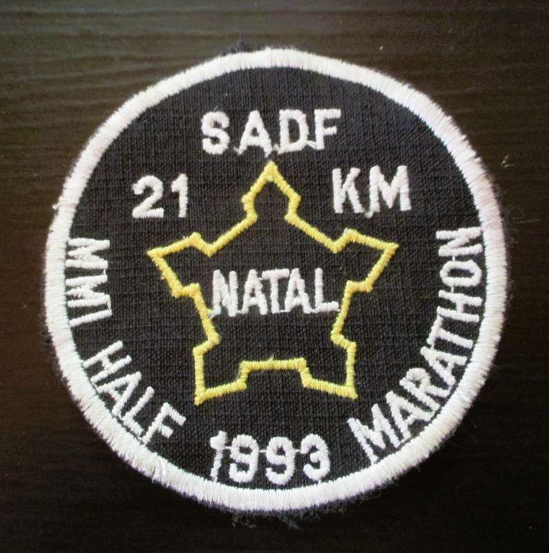 1993 SADF 21km MMI Half Marathon Natal Badge