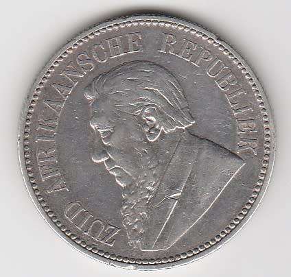 1896 South African Silver `ZAR` Two and a half Shilling