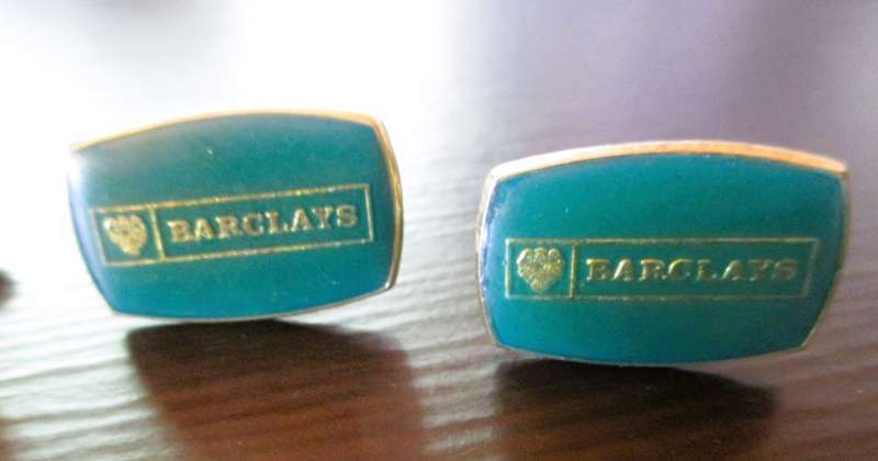 Lot of 3 different Vintage pairs of Barclays Bank Cufflinks.