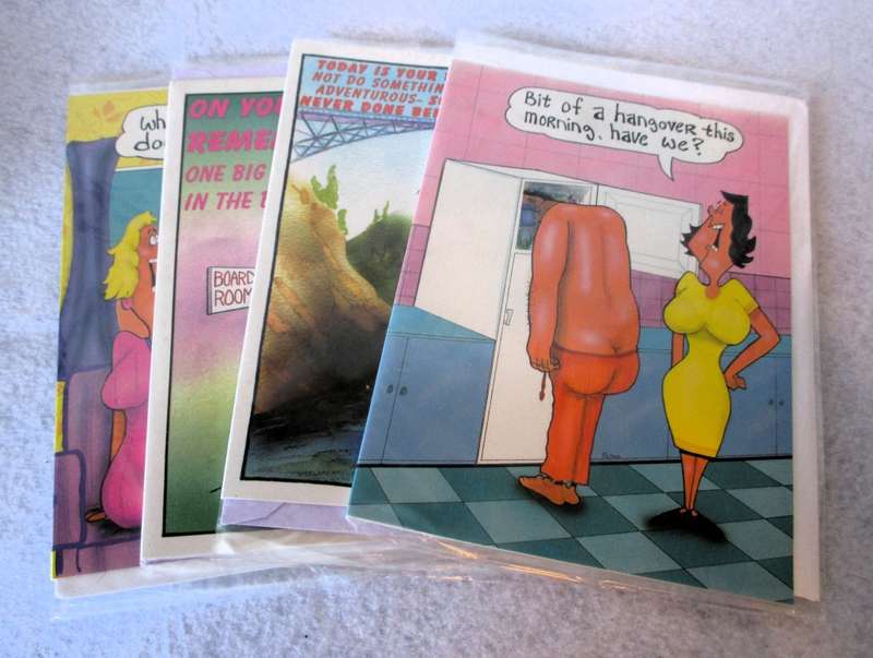 Lot of 4 Humoistice Birthday cards with envelopes. Sealed.