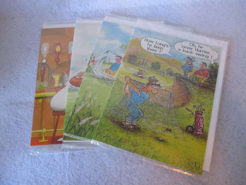 Lot of 4 Humoistice Birthday cards with envelopes. Sealed.