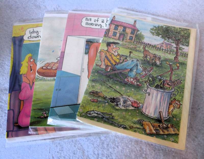 Lot of 4 Humoistice Birthday cards with envelopes. Sealed.