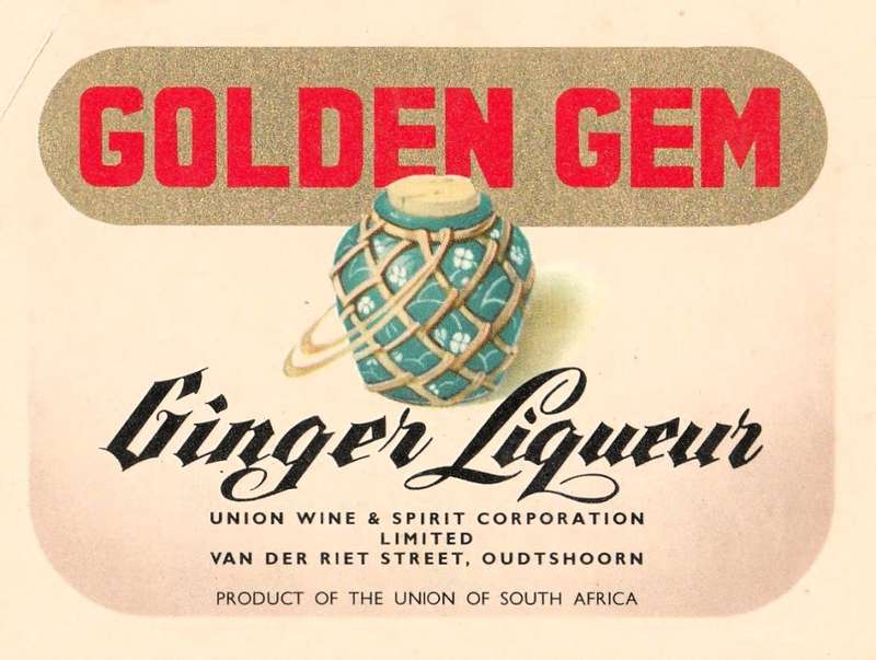 Four Different Vintage Union Wine and Spirit, Liqueur Bottle Lables. Oudtshoorn.