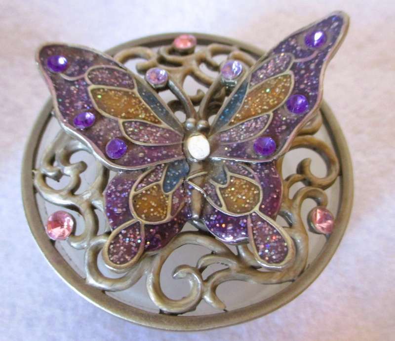 Loy of two decorated  Girly Trinket boxes. As per photo.