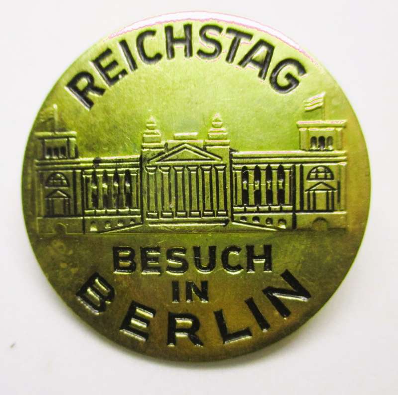 Vintage 1970`s J.Preissler (Pforzheim) German Parliment visitor badge `Reichstag Bersuch in Berlin.