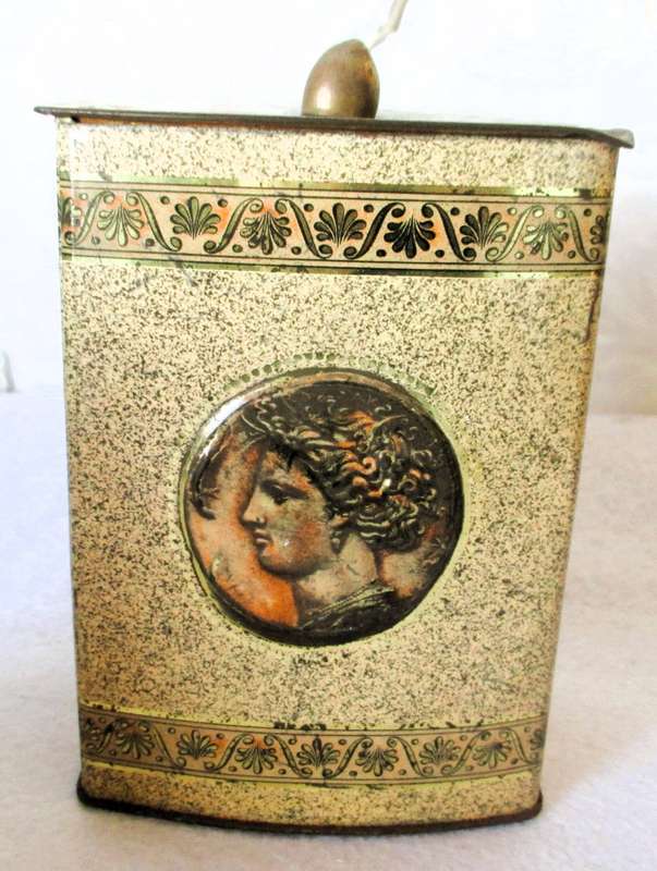 Vintage Buchanan Pompeii Themed tin, made in Cape Town. Eloborate Gold finishes. 140x100x80.
