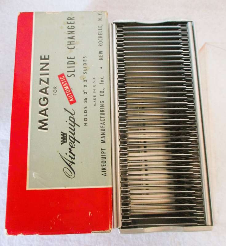 ARGUS AIREQUIPT 35MM Slide Magazine - Aluminum, for Models 300, 500 and others. Holds 36 slides.