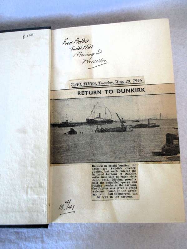 THE EPIC OF DUNKIRK Hard, Dust Cover torn, 1940. by Edward Keble Chatterton. As per photo.