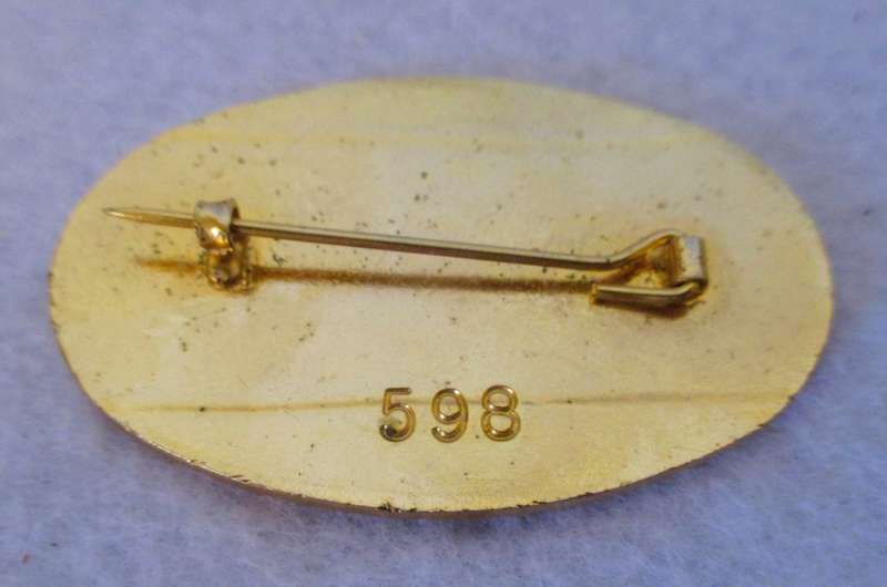 Royal Mail BACK PENNY 1840 1990 postage stamp anniversary brooch enamel, limited number 598.