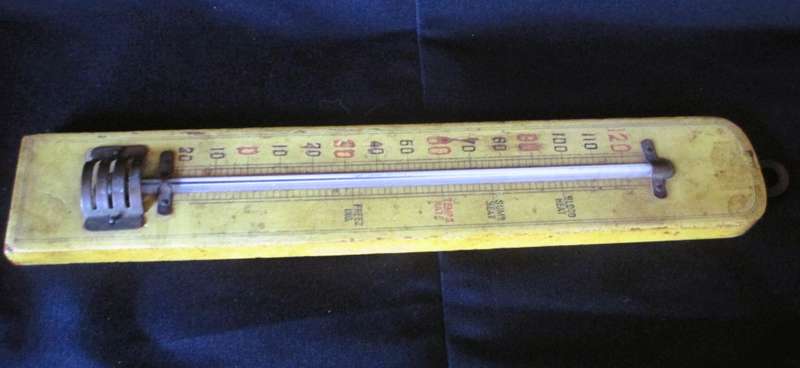 Vintage Barthermometer Fahrenheit, with a bit of humor. 250 x45mm