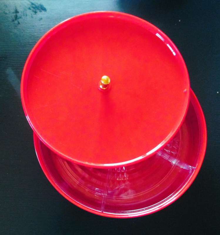 Chinese New Year Dragon Carve Snack Box. Hard plastic.  240mm diameter.