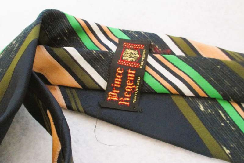 Vintage Men Ties, Prime Regent Textured Polyester, as per photo. Worn.