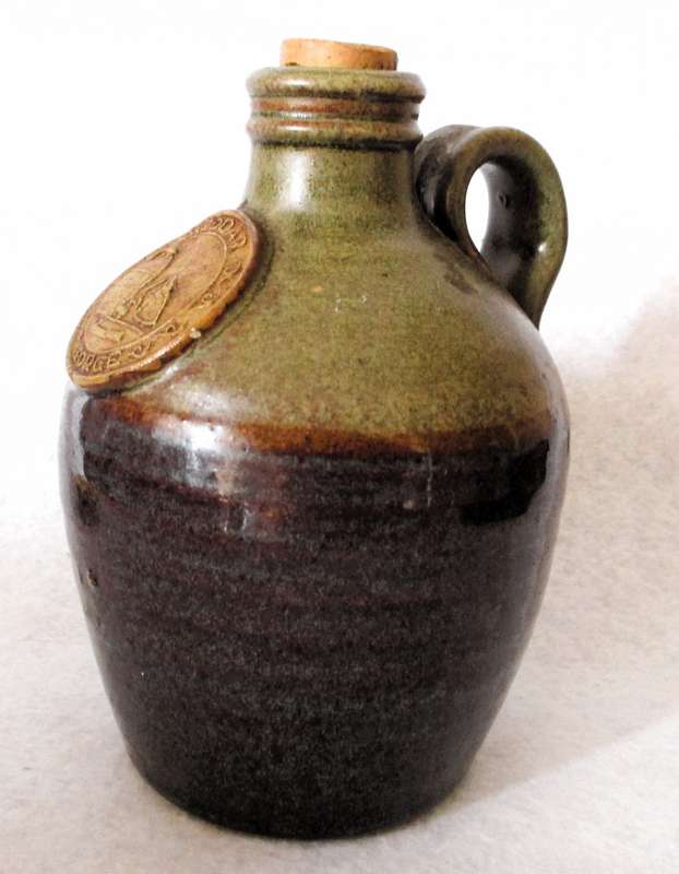 Vintage Stoneware Cheddar Gorge Jug with cork. 150mm high.