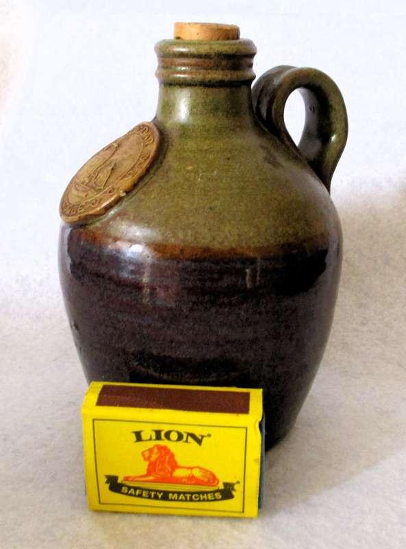 Vintage Stoneware Cheddar Gorge Jug with cork. 150mm high.