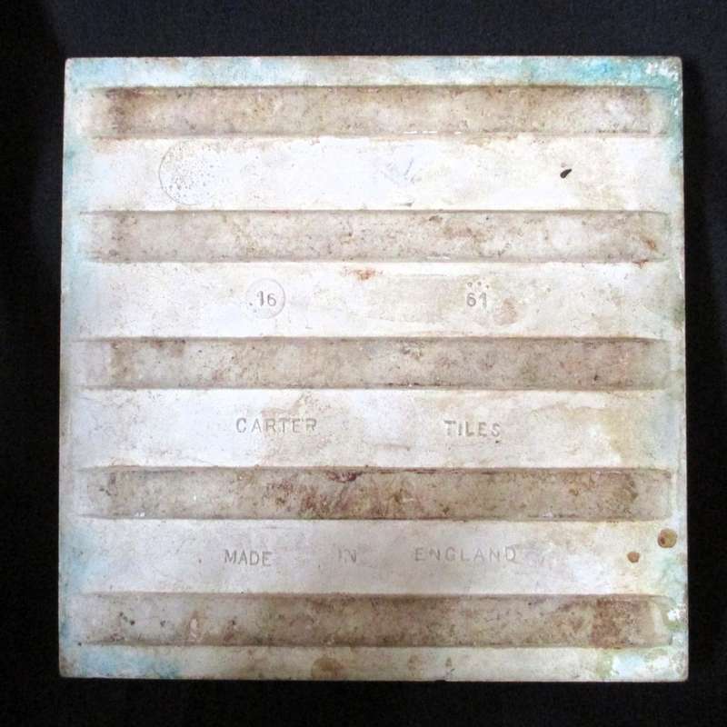 Vintage Blandford Forum Market Square Dorset handpainted ceramic tile. 155mmx155mm.