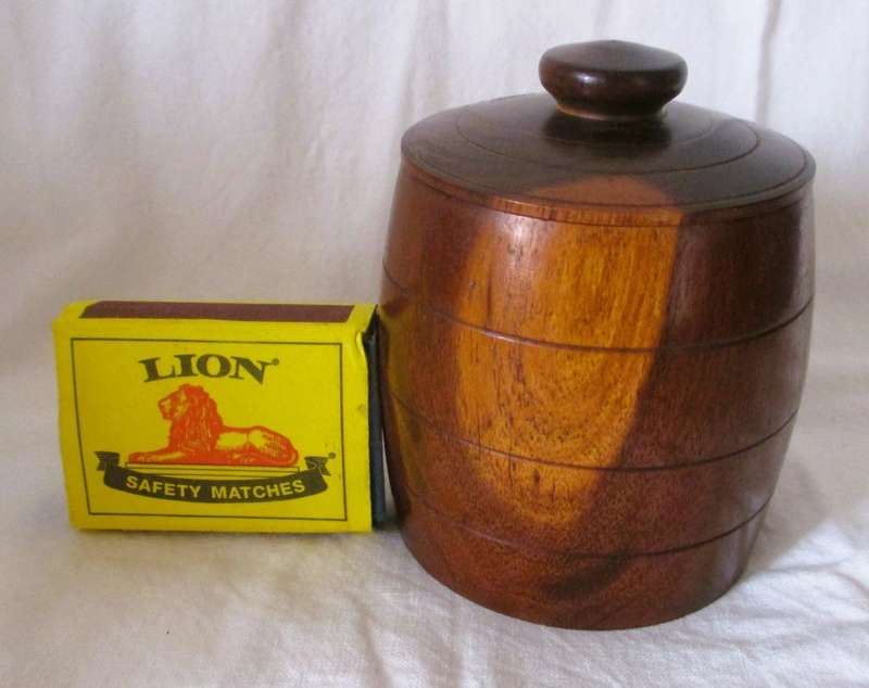 Lovely Vintage Wooden Tabacco Barrel. 80mm high.