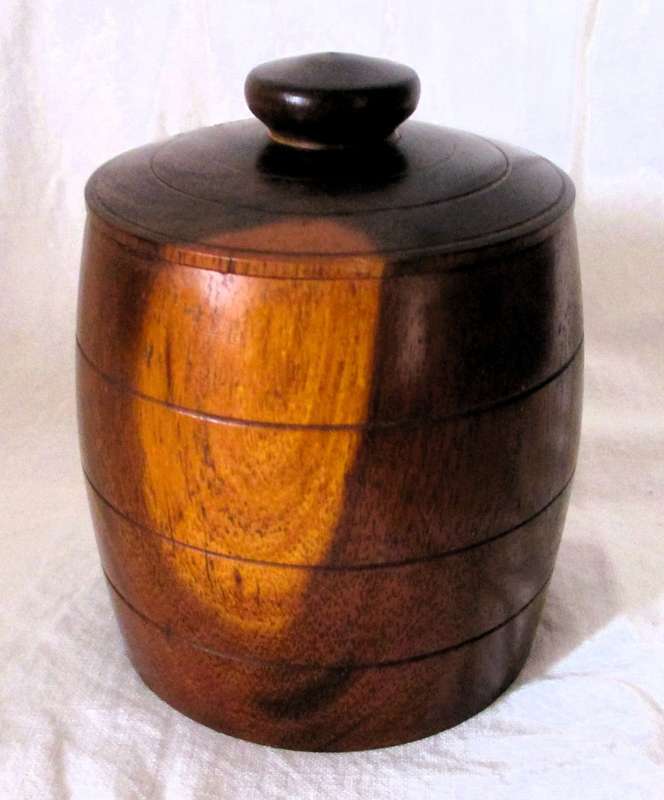 Lovely Vintage Wooden Tabacco Barrel. 80mm high.