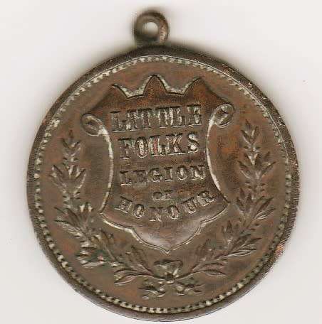 1900`S Antique Little Folks Legion Of Honour Bronze Medal, RARE