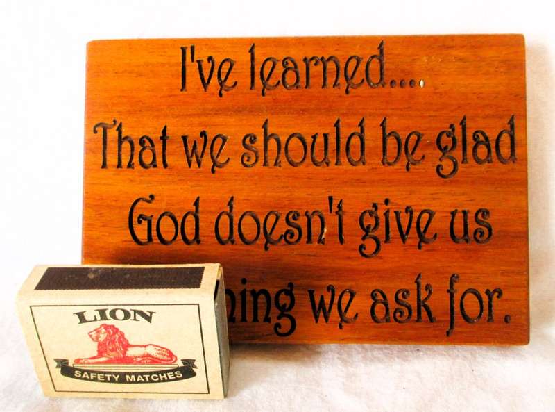 SALE R25 - Solid Wood Burning Quote for wall hinging.  140x95 mm