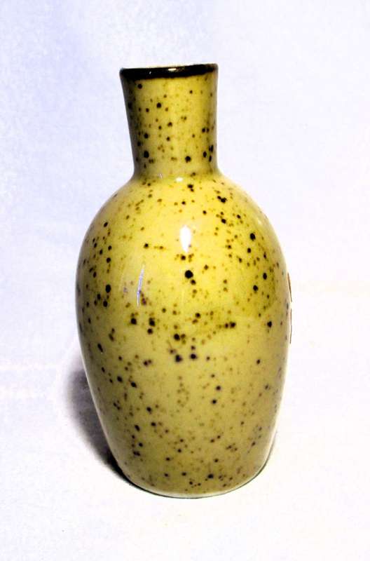 Palcon Handcrafted Stoneware Small Vase - Folkart Range - Flower Detail 120mm high.