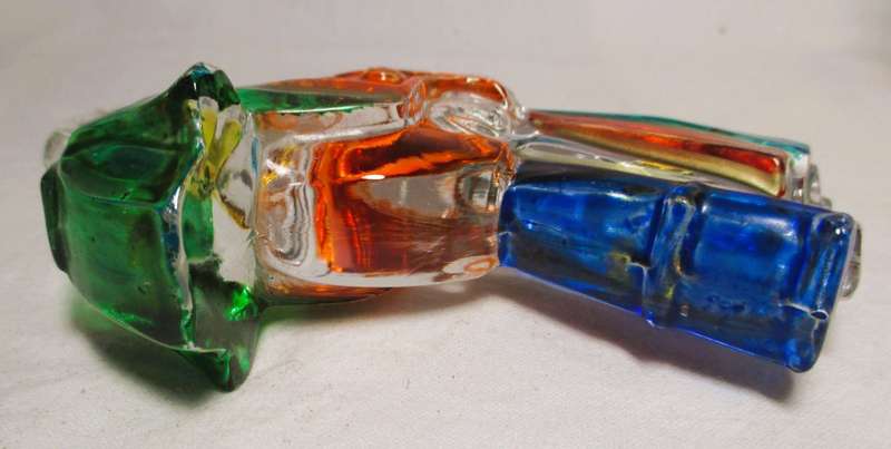 Hand Painted Murano Glass Motorcycle. Perfect item. 115mm x 75mm.