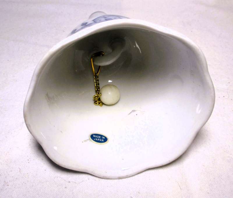 Japan Blue and white Dinner Bell Ceramic. 170mm high. Spotless