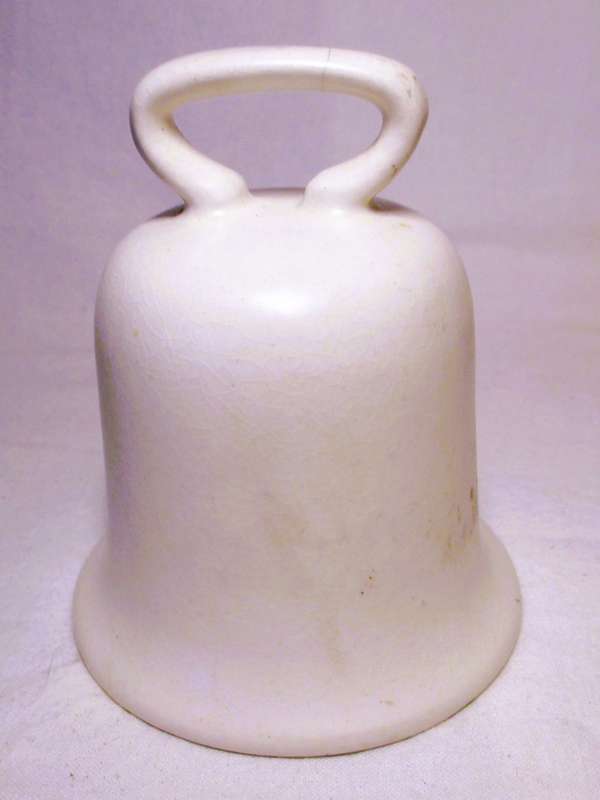 Vintage Delt Blue and White Bell. Small hairline crack on handle. 100mm high.