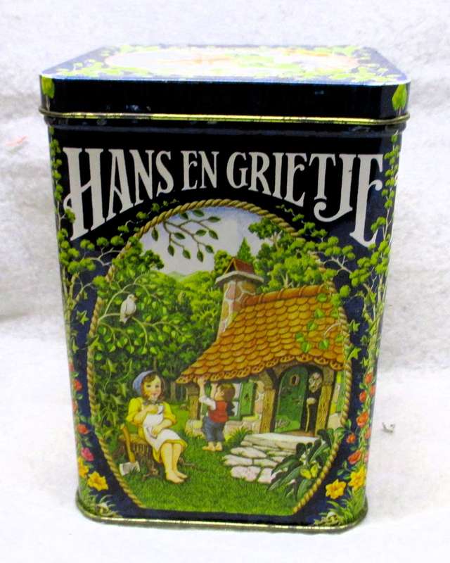 Little Red Riding Hood Tin Box, Hansel and Gretel, Fairy Tails Tin, Grimm. 145x100x100mm