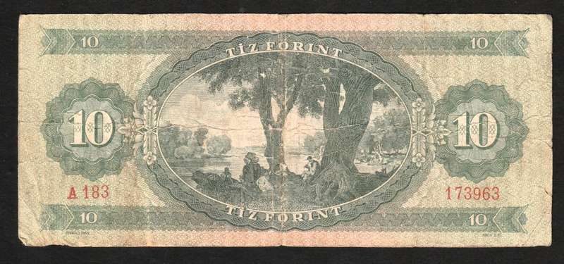 10 Forint HUNGARY 1960 Bank note.