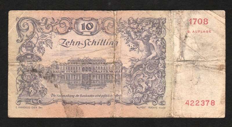 10 Schilling AUSTRIA 1950 Banknote
