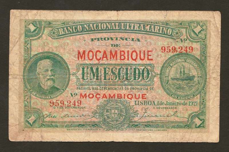 1 Escudo MOZAMBIQUE 1921 Banknote