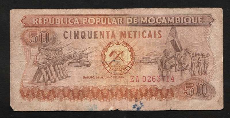 Mozambique, 50 Meticais, 1983 Banknote