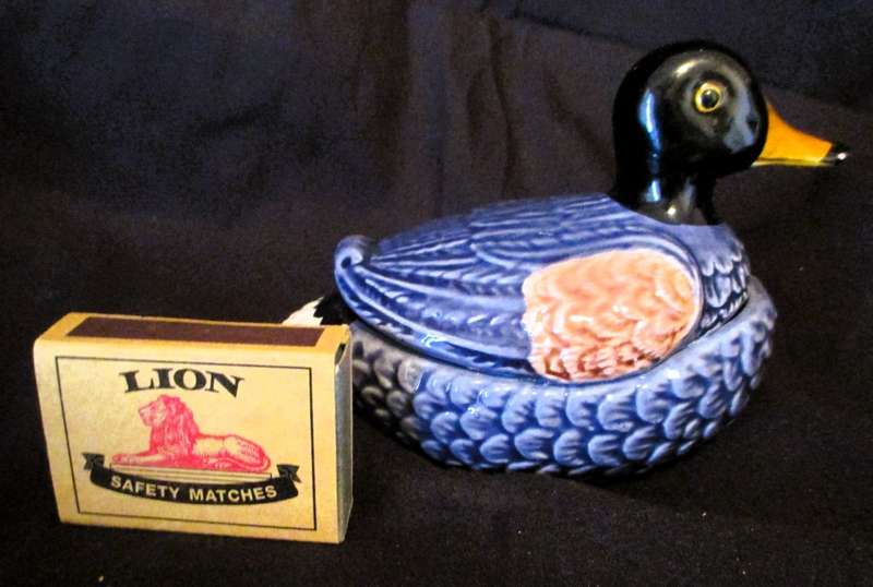 Mini Majolica Duck Tureent, Foie Gras Terrine, Ceramic,  100mm