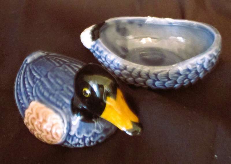Mini Majolica Duck Tureent, Foie Gras Terrine, Ceramic,  100mm