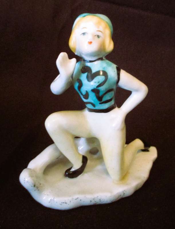 SALE R25 -Vintage small Boy Porcelain Figurine. Numbered