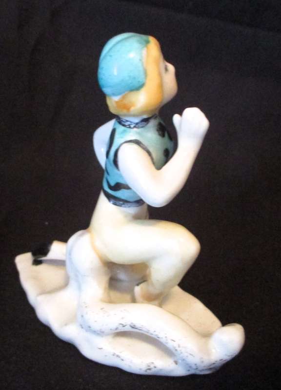 SALE R25 -Vintage small Boy Porcelain Figurine. Numbered