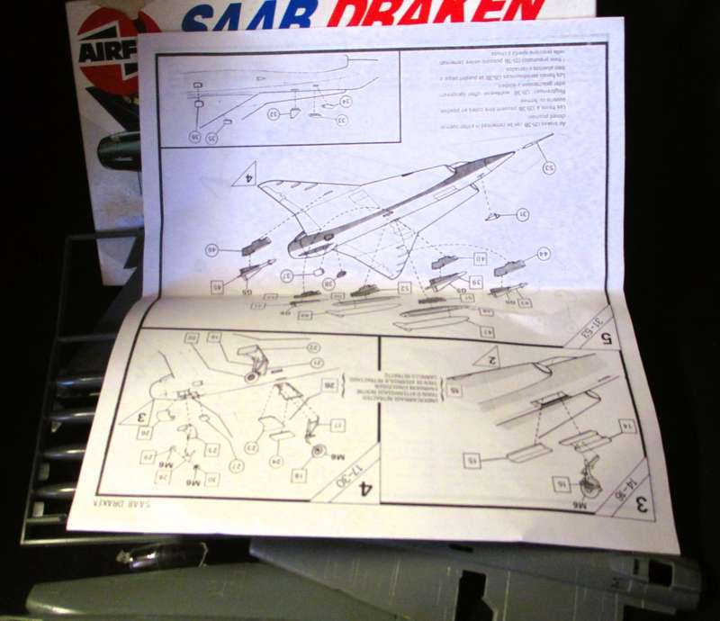 Vintage SAAB Draken Airfix | No. 02039-4 | 1:72 Model Kit. as per photo.