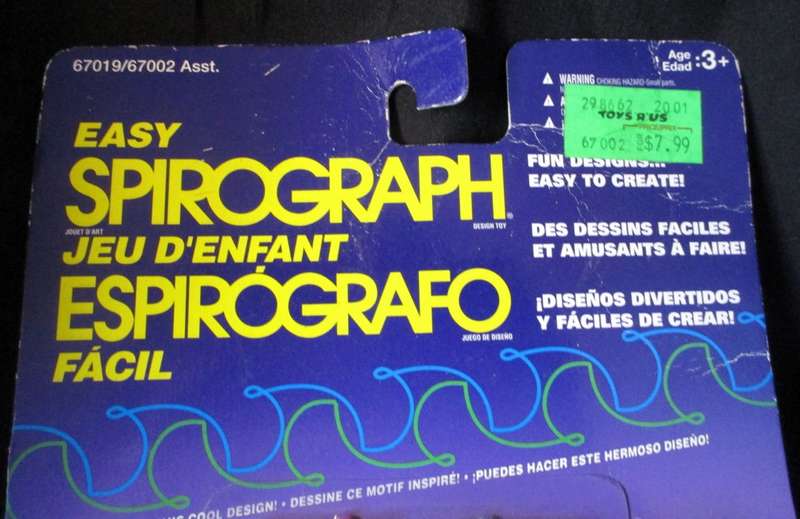 SALE R25 - Vintage 1990s Kenner Easy Spirograph with 4 Colored Pens Sealed