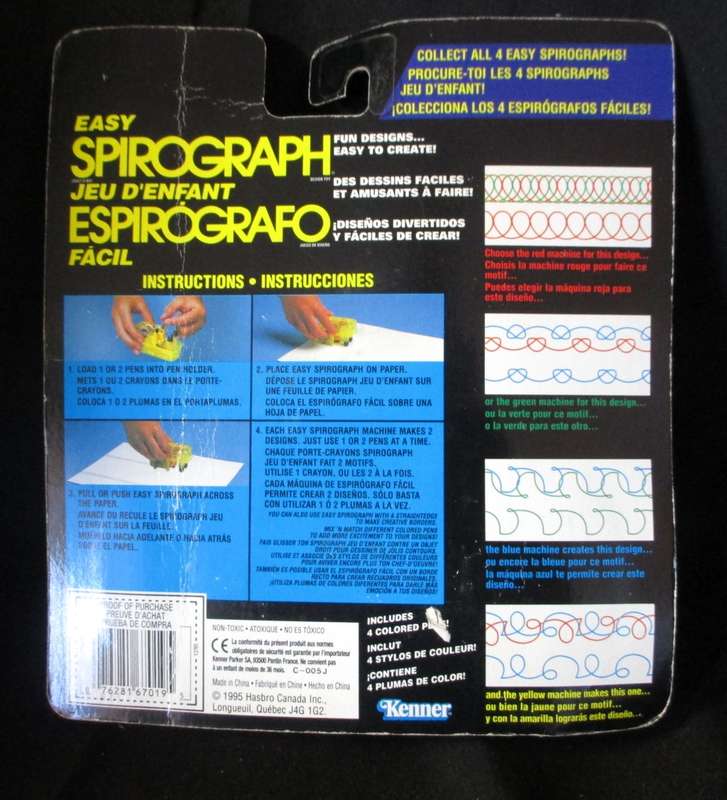 SALE R25 - Vintage 1990s Kenner Easy Spirograph with 4 Colored Pens Sealed
